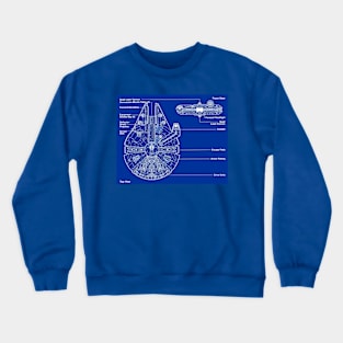 Loveable Rogue's Spaceship Blueprint Crewneck Sweatshirt